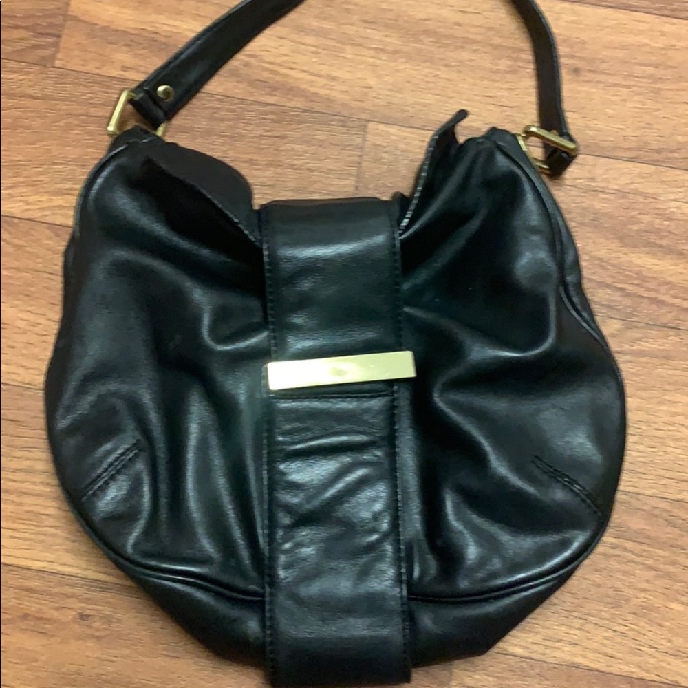 Banana republic black purse w gold hardware